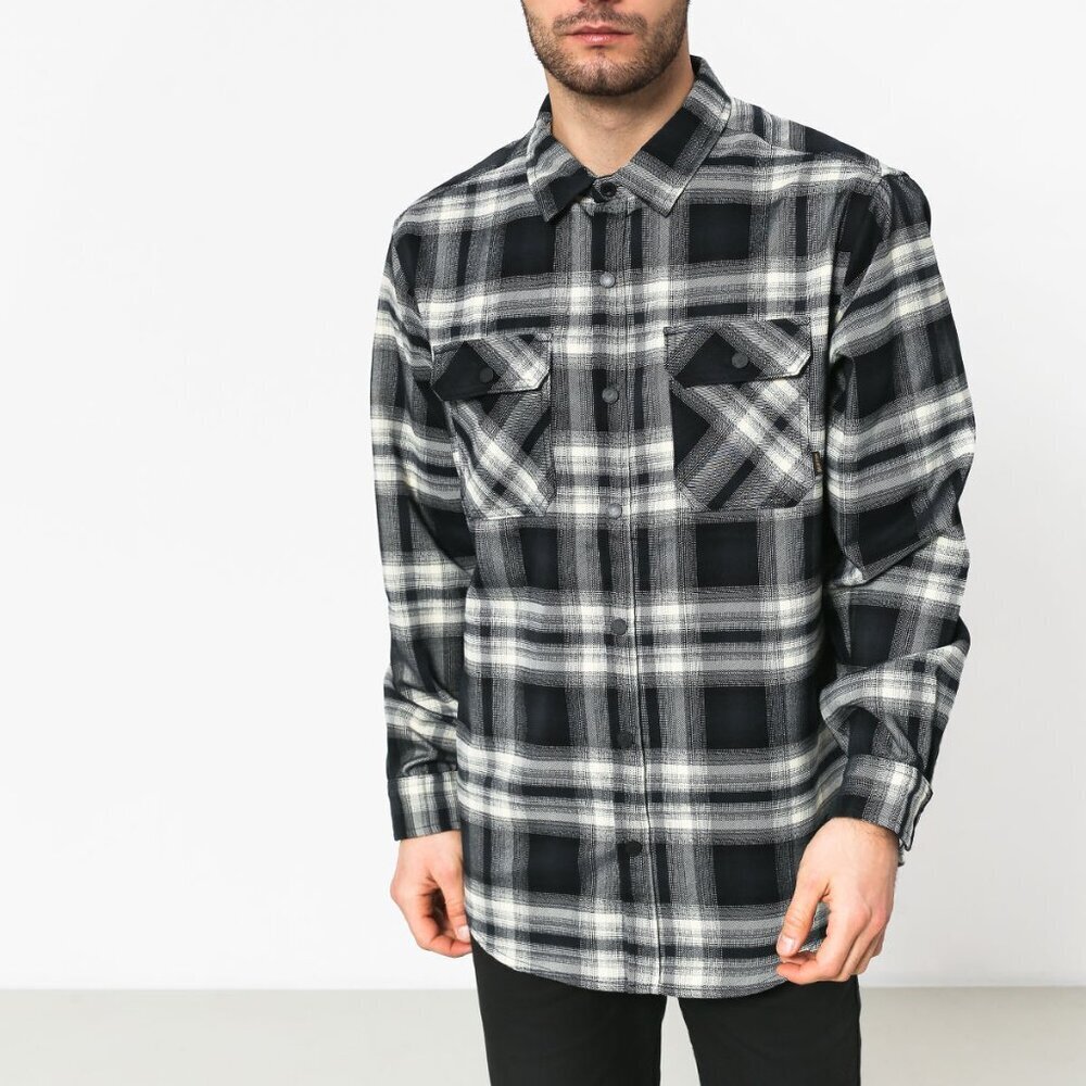 NWOT BURTON Brighton TECH FL Snowboard/Ski Long Sleeve Plaid Shirt Snaps Sz Med